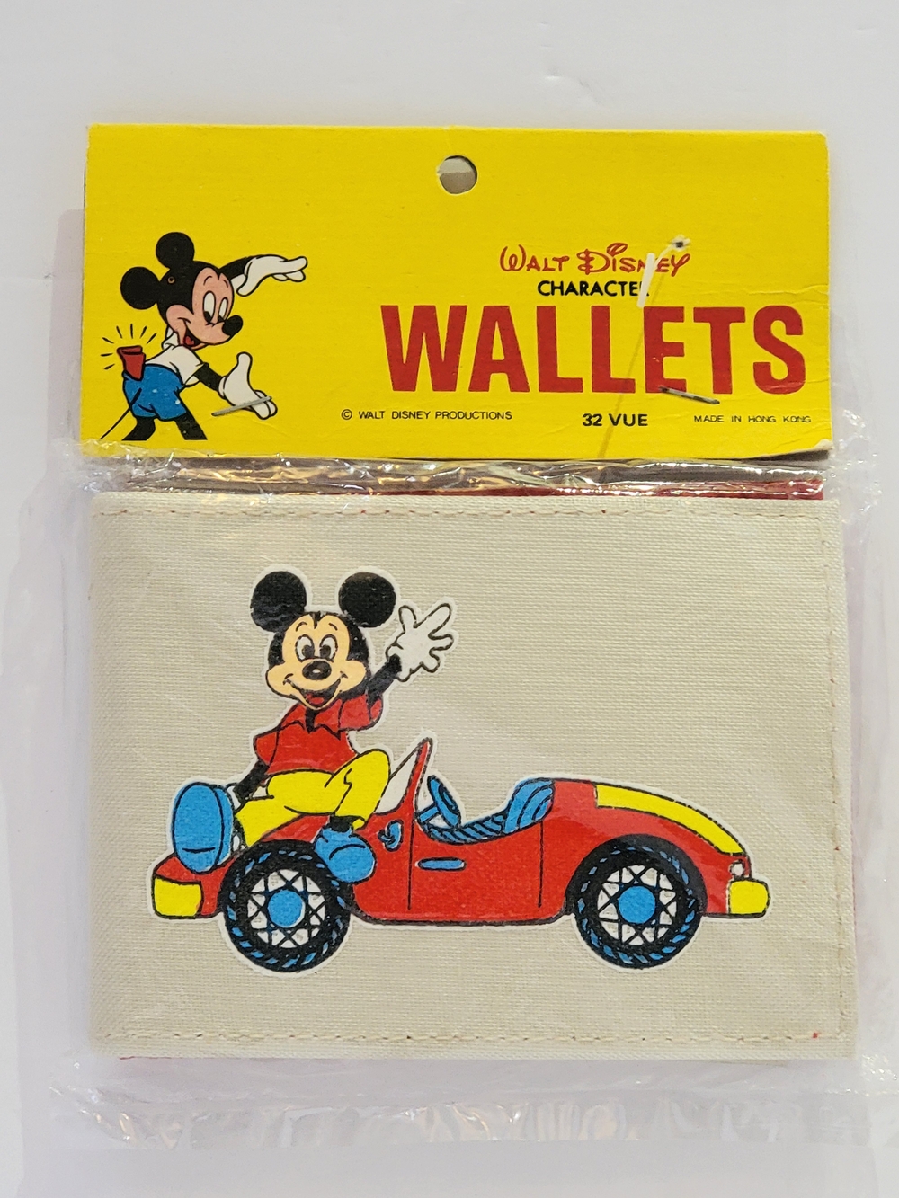 Disney Canvas Mickey Mouse'Mouse Power' Wallet - Cream Red Black Yellow